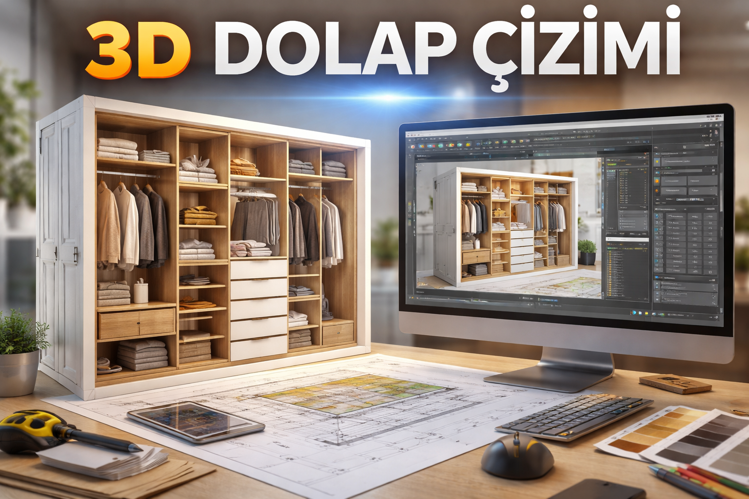3d dolap çizimi